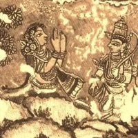 Mythlok - Ahalya traditional A traditional painting of the Indian beauty Ahalya