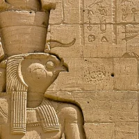 Mythlok - Amun Ra carving Stone carving of Amun Ra in Egypt