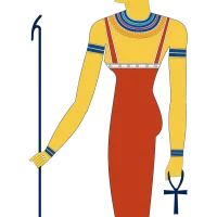 Egyptian goddess Amunet in hieroglyphic form