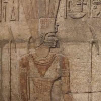 Mythlok - Anuket carving Carving of the Egyptian and Nubian goddess Anuket