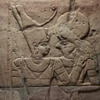 Mythlok - Hemen carving A wall carving of the Egyptian Falcon god Hemen