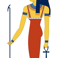 Traditional depiction of the Egyptian god Hemsut