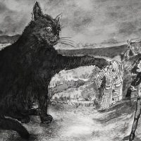 Mythlok - Jolakotturin art Drawing of the Icelandic Jolakotturin