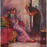 A painting of Kaikeyi and Rama