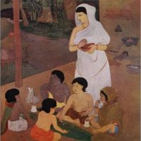 Mythlok - Kunti painting Painting of the Indian Queen Kunti