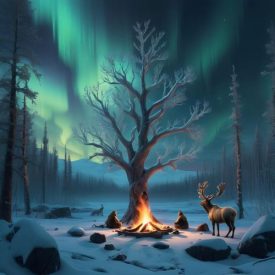 A scene inspired by Mansi mythology