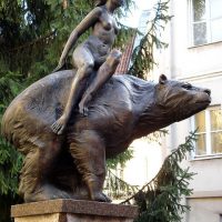 A statue of the Baltic goddess Medeina