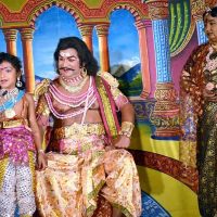 A stage play of Prahlada with Hiranyakashipu