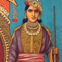 Painting of Sahadeva, the yougest Indian Pandava