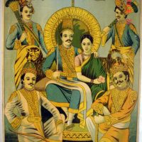 Painting of Sahadeva with the Pandavas