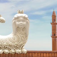 Sculpture of the Kurdish, Turkic and Iranian serpent queen Shahmaran