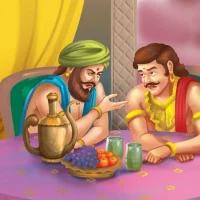 Mythlok - Shakuni art A digital painting of Shakuni from Indian mythology with Duryodhana