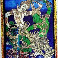 Mythlok - Shurpanakha Thailand A Painting of Shurpanakha from Thai Mythology