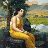 Mythlok - Sita painting Painting of Sita in exile from the Ramayana