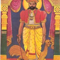 Classical Sri Lankan painting of Vibhishana