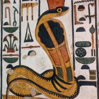 Mythlok - Wadjet Nefertari An illustration of the Egyptian goddess Wadjet in the tomb of Nefertari