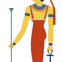 Traditional representation of the Kushite Lunar goddess Amesami