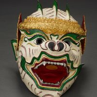 Mythlok - Cambodian Hanuman mask Mask of Cambodian Monkey god Hanuman