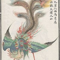 Traditional painting of the Chinese phoenix, Fenghuang