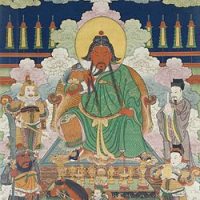 Mythlok - Guan Yu traditional Traditional painting of the Chinese god Guan Yu