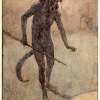 Painting of the Koori monster Kinie Ger