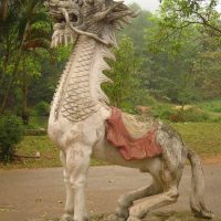 A statue of the Chinese dragon horse Longma
