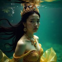 Mythlok - Neang Maccha portrait of Neang Maccha, the Golden Mermaid of Cambodian mythology.