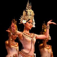 Stage performance involving the Cambodian demigod Neang Seda