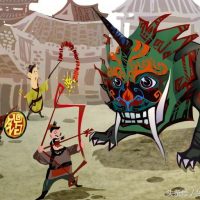 Modern artwork based on the Chinese Hybrid Nian