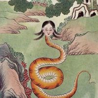 A traditional painting of the Chinese goddess Nuwa