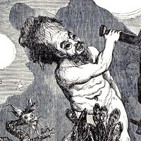 Mythlok - Pangu drawing Drawing of the Chinese creator giant Pangu