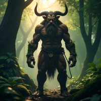 Papa Bois, a towering humanoid forest spirit inspired by Caribbean Creole mythology