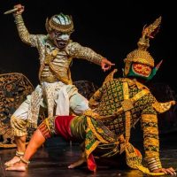 Stage performance involving the Cambodian god Preah Ream