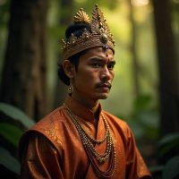 Mythlok - Seri Rama Seri Rama from Hikayat Seri Rama, depicted as a noble Malay prince with golden skin