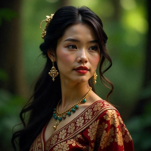 Siti Dewi, the Malay heroine of the Hikayat Seri Rama, with luminous skin, delicate features and flowing dark hair