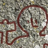 Mythlok - Tharapitha cave painting Cave painting of the Estonian thunder god Tharapita