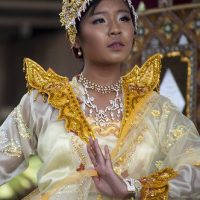An actor playing the role of the Burmese princess Thida