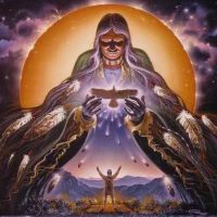 Mythlok - Wakan Tanka modern Modern painting of the Lakota creator god Wakan Tanka