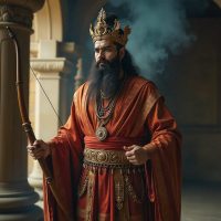 Mythlok - Yama Yama (Burmese Rama) standing in traditional Burmese royal attire