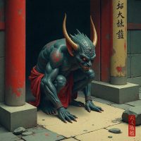 Mythlok - Amanojaku Amanojaku as a small, divine yet sinister humanoid yōkai