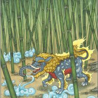 Modern drawing of the Japanese hybrid Baku