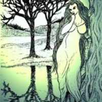 Classical drawing of the Scottish vampire Baobhan Sith