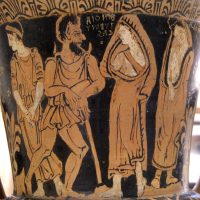 Pottery art of Charun the Etruscan psychopomp