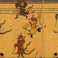 Traditional artwork representing Korean demigod Cheoyong