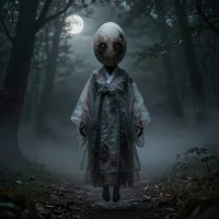 Mythlok - Dalgyal Gwishin Dalgyal Gwishin, a faceless Korean ghost with a smooth, egg-shaped head and faintly translucent humanoid form