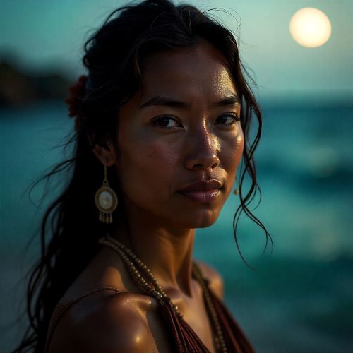 Eigigu, the celestial wife of the moon from Nauruan lore