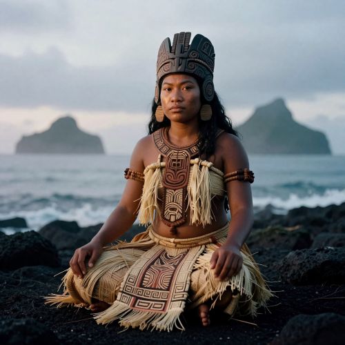 portrait of Hikule’o, the Tongan goddess of Pulotu