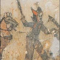 Ancient painting of the Korean king Jumong
