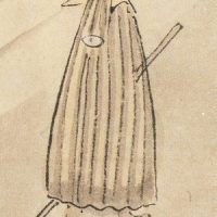 Traditional painting of the Japanese yokai Kasa-Obake