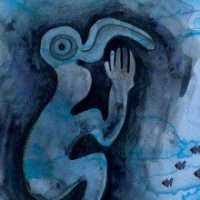 Mythlok - Makemake art Artwork representing the Rapa Nui creator god Makemake